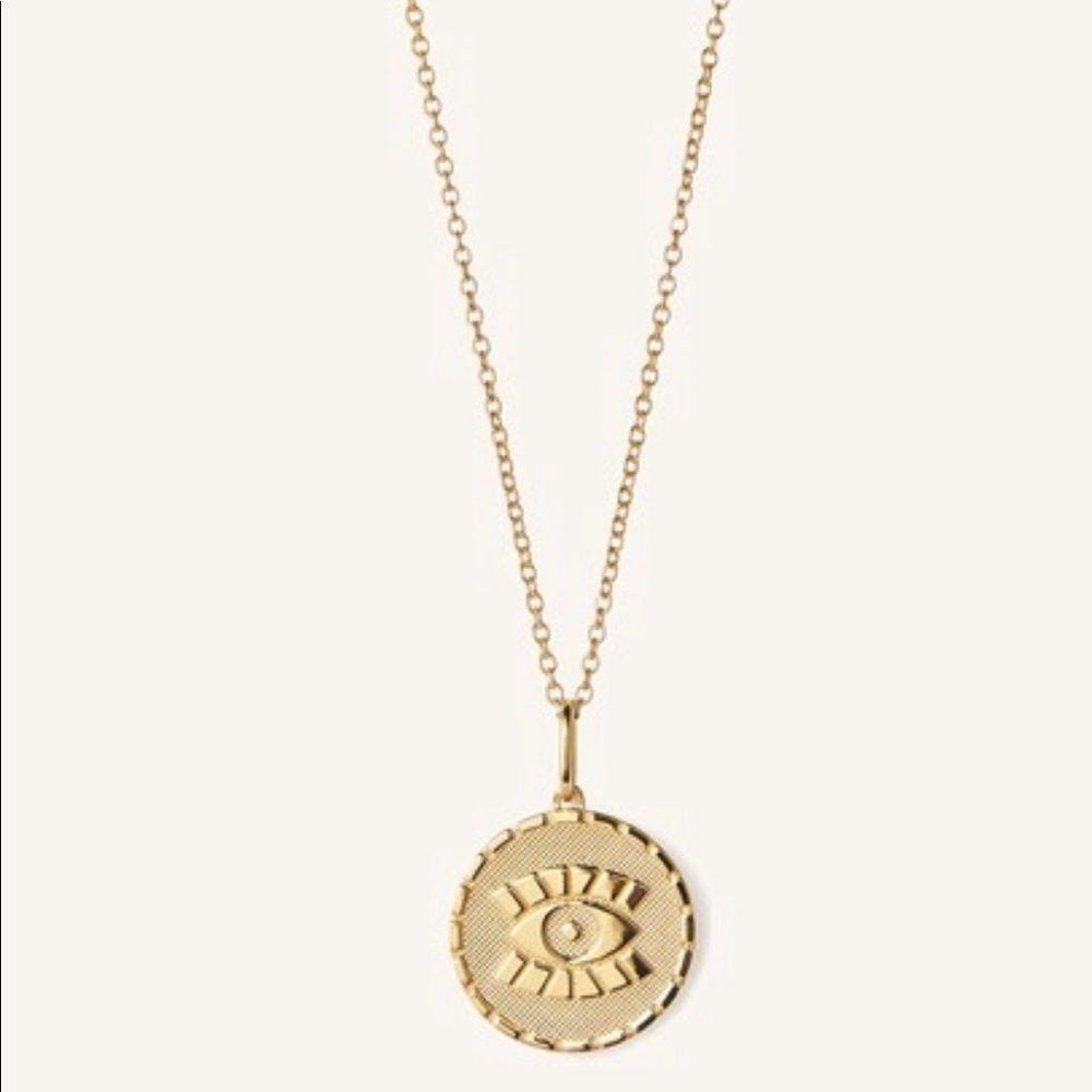 Mejuri Boyfriend Evil Eye Pendent Necklace